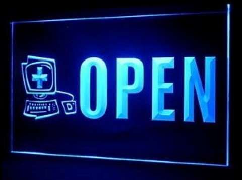 OPEN Computer Doctor Repairs LED Neon Sign